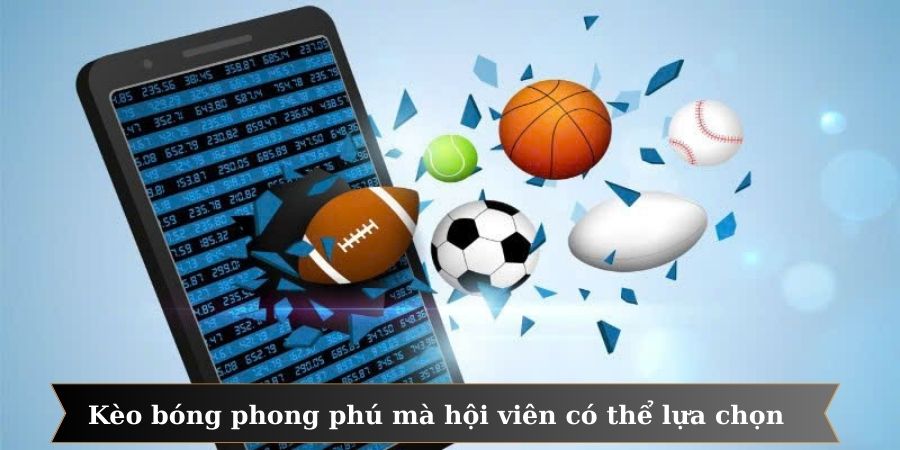 Kèo bóng phong phú mà hội viên có thể lựa chọn